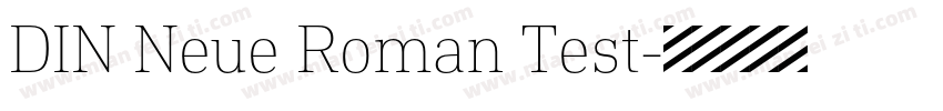 DIN Neue Roman Test字体转换